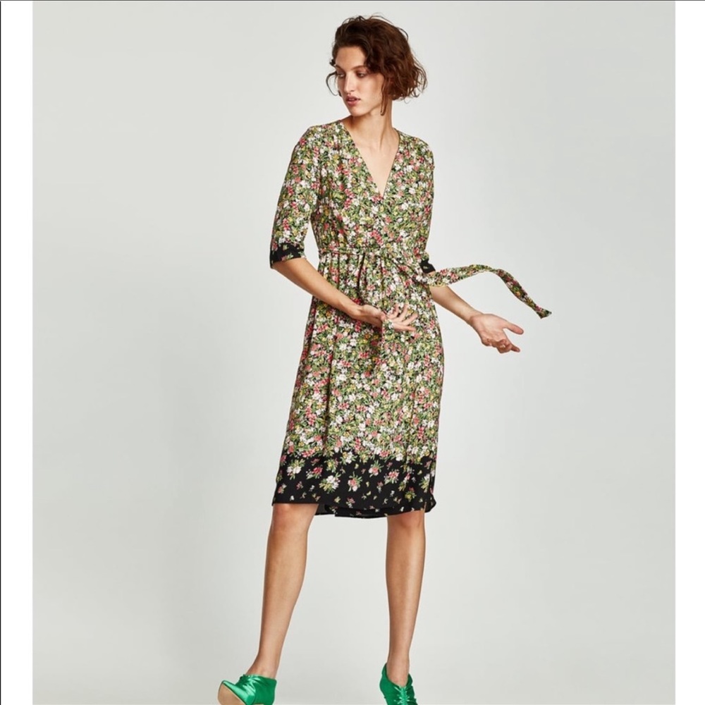 Zara Crossed Floral Dress